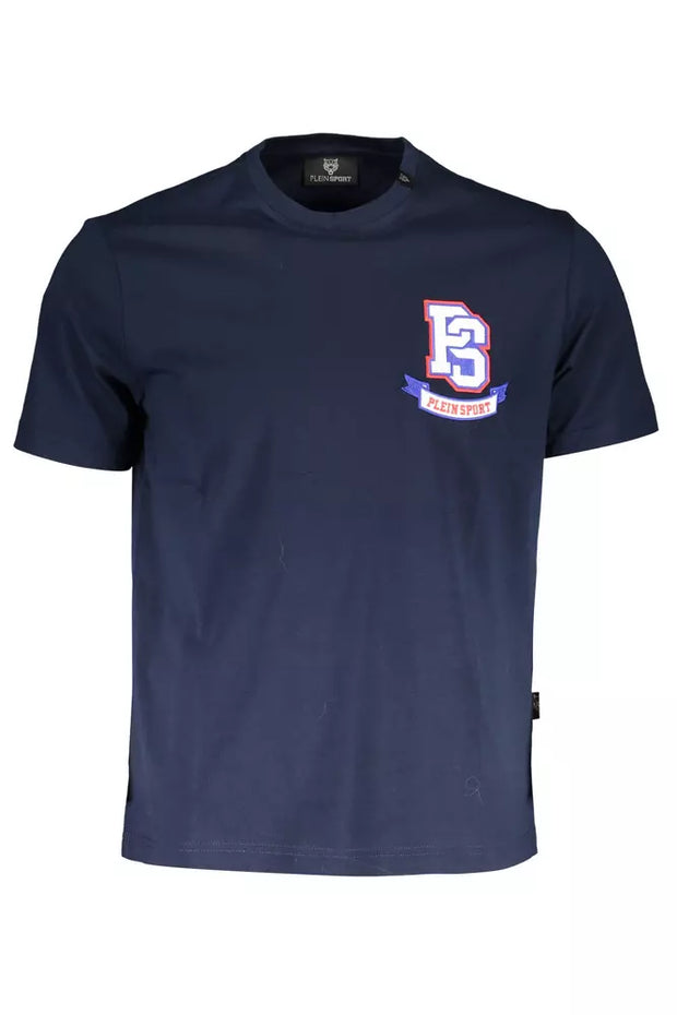 Blue Cotton Men T-Shirt Plein Sport