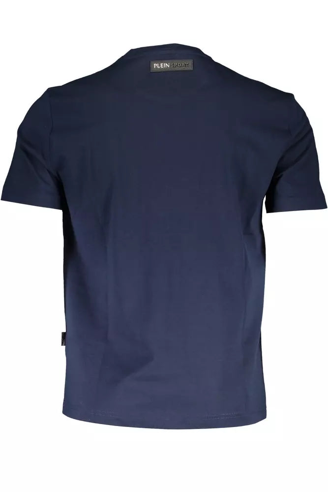 Blue Cotton Men T-Shirt Plein Sport