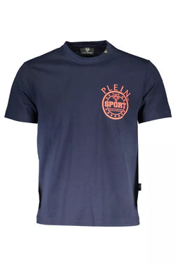 Blue Cotton Mens TShirt Plein Sport