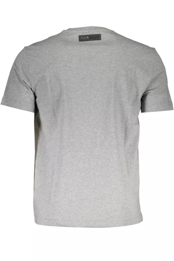 Gray Cotton Men T-Shirt Plein Sport