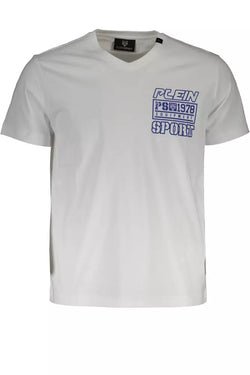 White Cotton Men T-Shirt Plein Sport