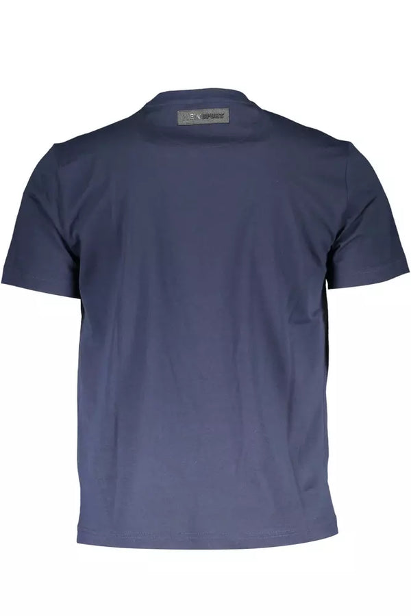 Blue Cotton Mens TShirt Plein Sport