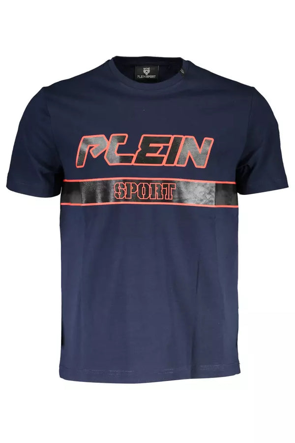 Blue Cotton Men T-Shirt Plein Sport