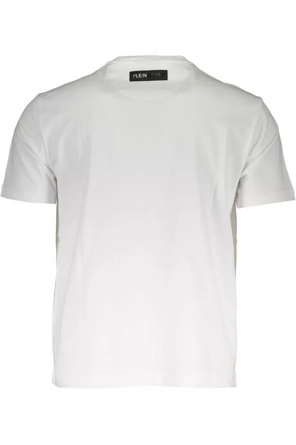 White Cotton Men T-Shirt Plein Sport