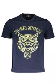 Blue Cotton Men T-Shirt Plein Sport