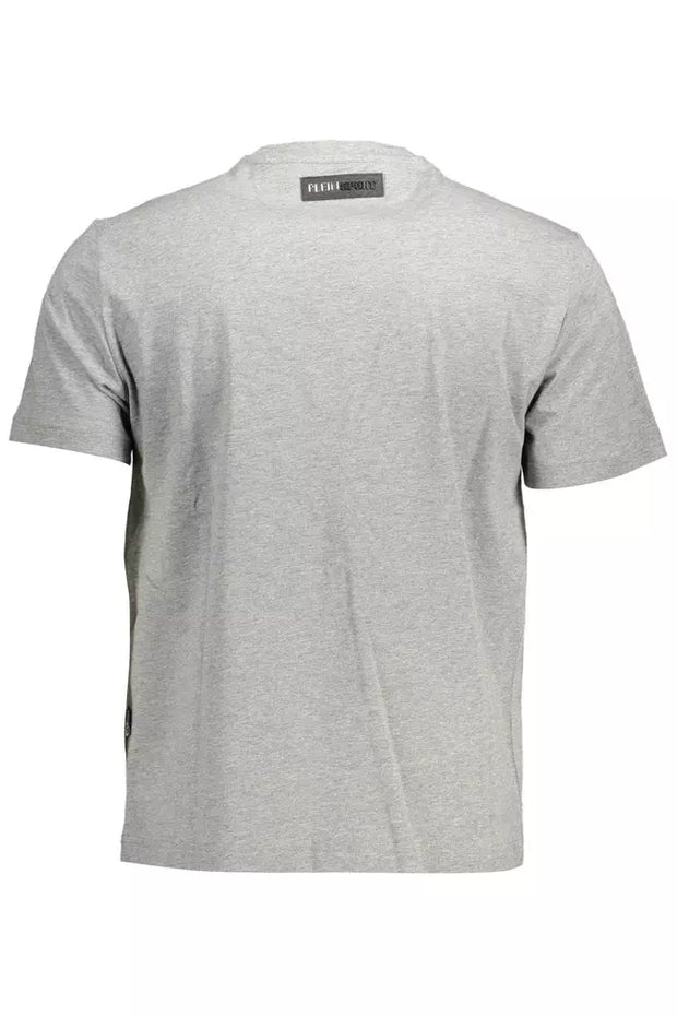 Gray Cotton Men T-Shirt Plein Sport