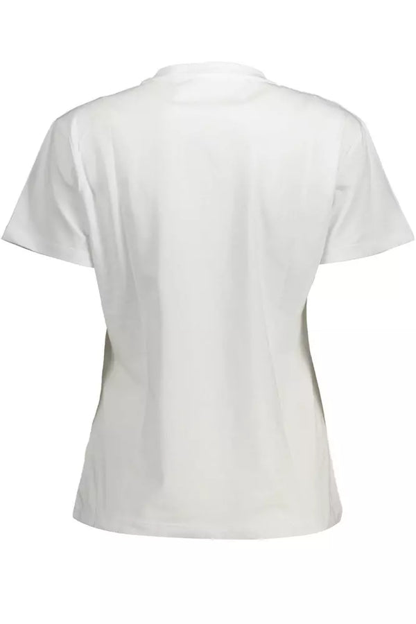 White Cotton Women T-Shirt Kocca