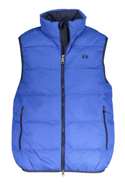 Blue Polyamide Men Jacket La Martina