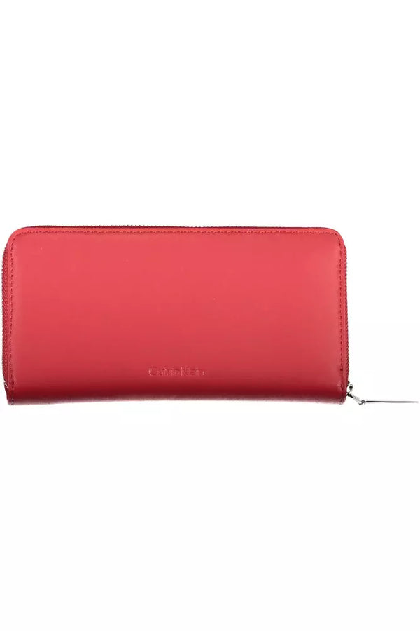 Red Polyethylene Women Wallet Calvin Klein