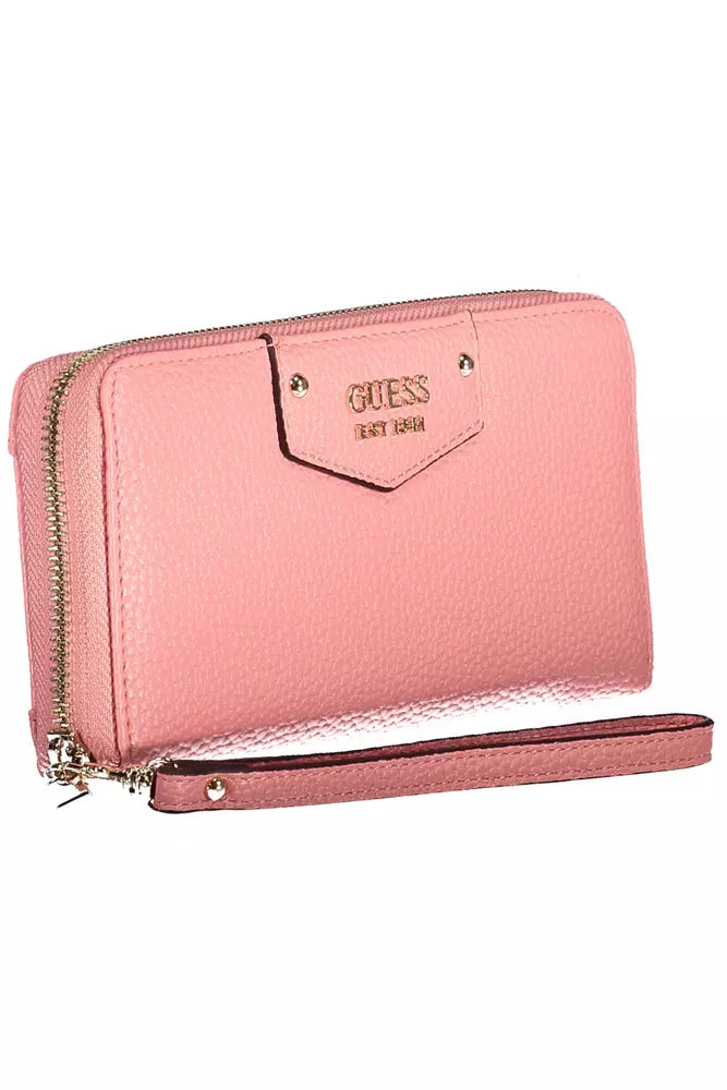 Pink Polyethylene Women Wallet Guess Jeans