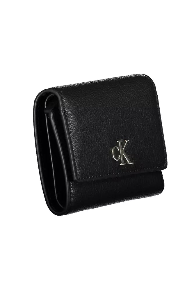 Black Polyester Women Wallet Calvin Klein