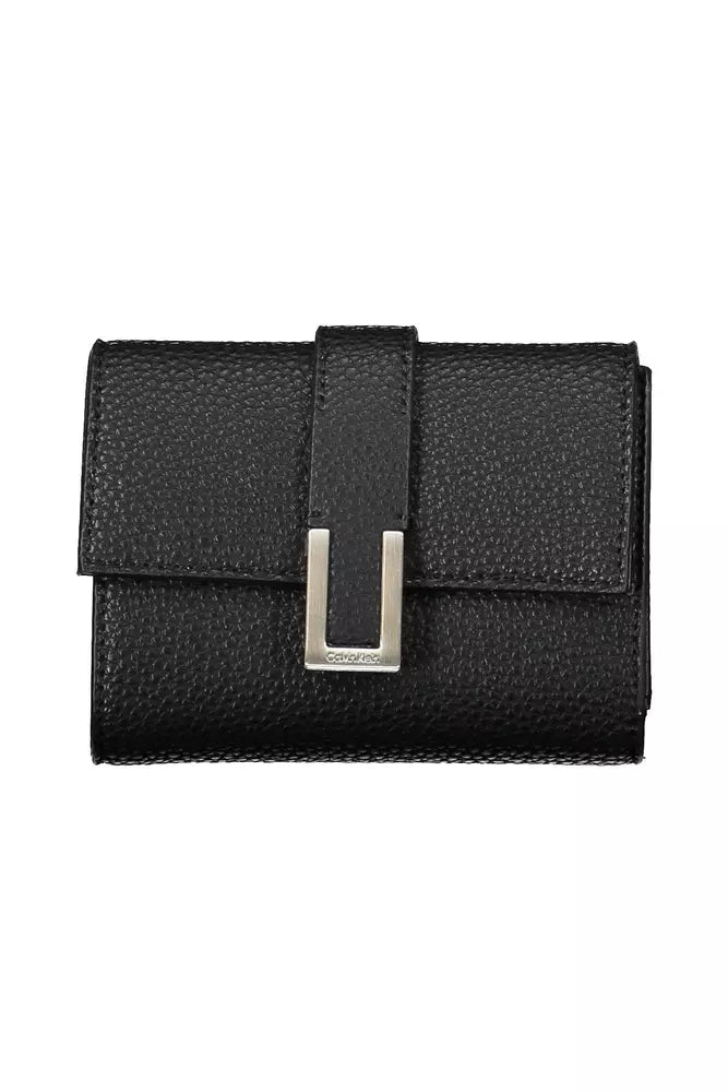 Black Polyester Women Wallet Calvin Klein