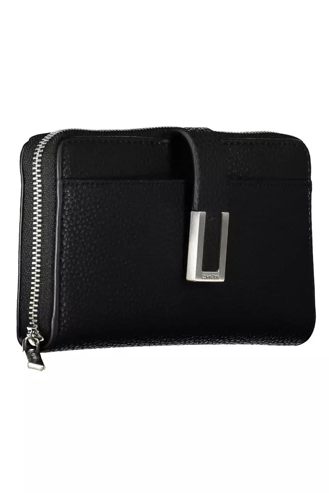 Black Polyester Women Wallet Calvin Klein