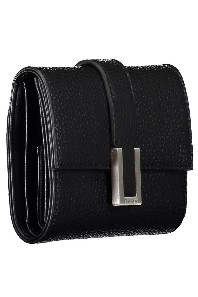 Black Polyester Women Wallet Calvin Klein