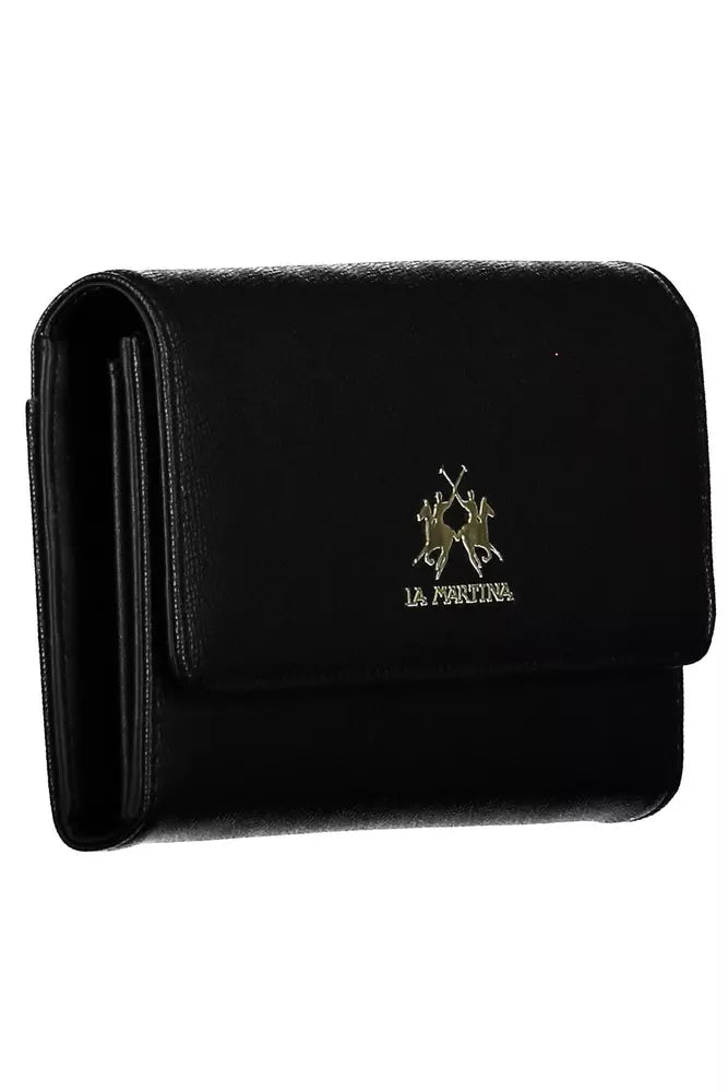 Black Polyethylene Women Wallet La Martina