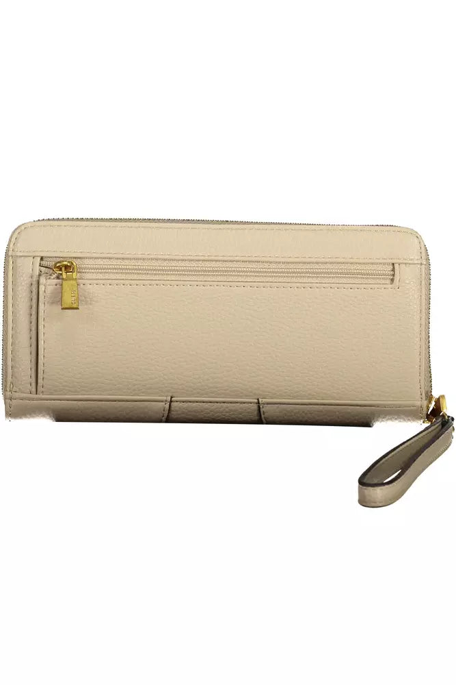 Beige Polyethylene Women Wallet Guess Jeans