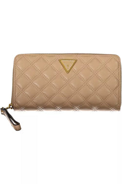 Beige Polyethylene Women Wallet Guess Jeans