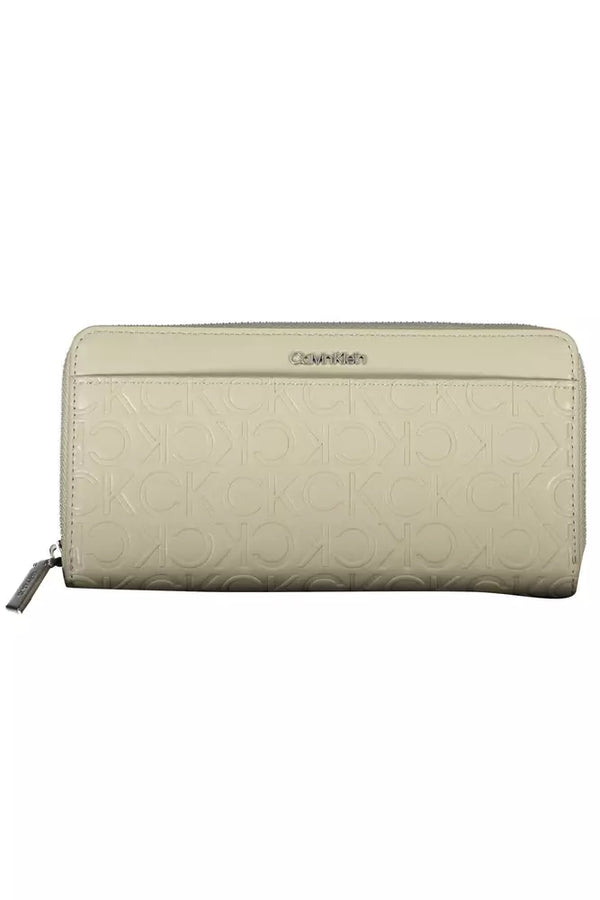 Beige Polyethylene Women Wallet Calvin Klein