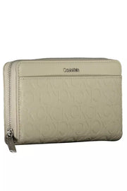 Beige Polyethylene Women Wallet Calvin Klein