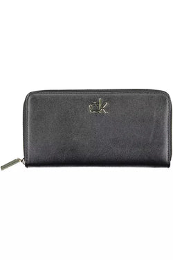 Black Polyvinylchloride Women Wallet Calvin Klein