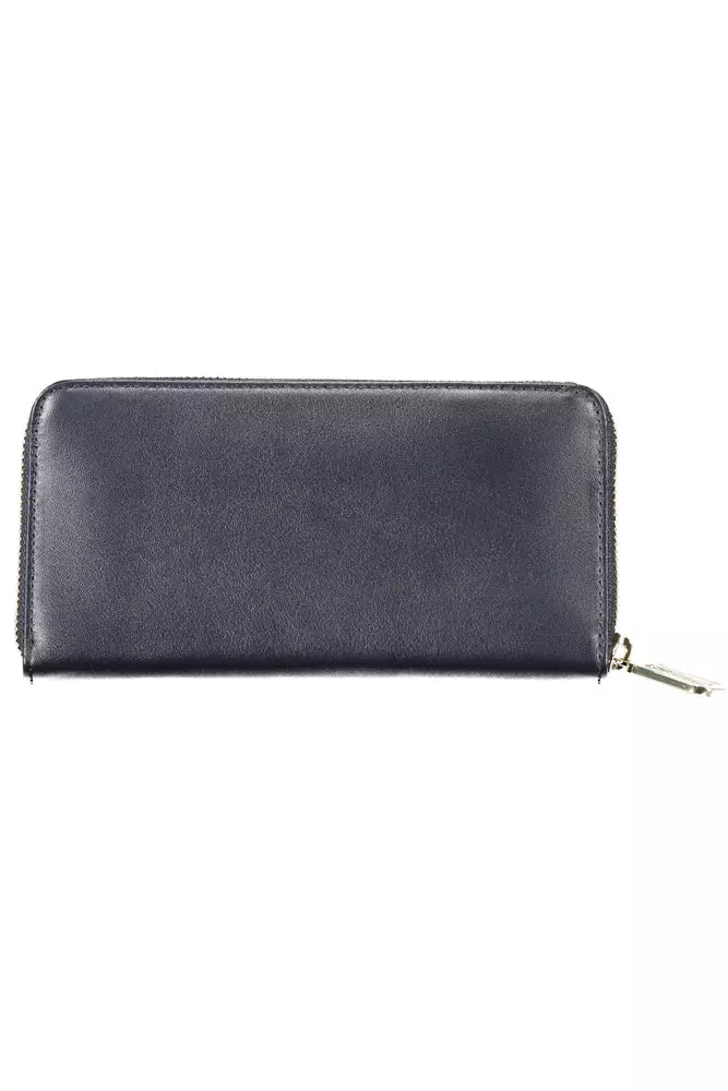 Blue Leather Women Wallet Tommy Hilfiger