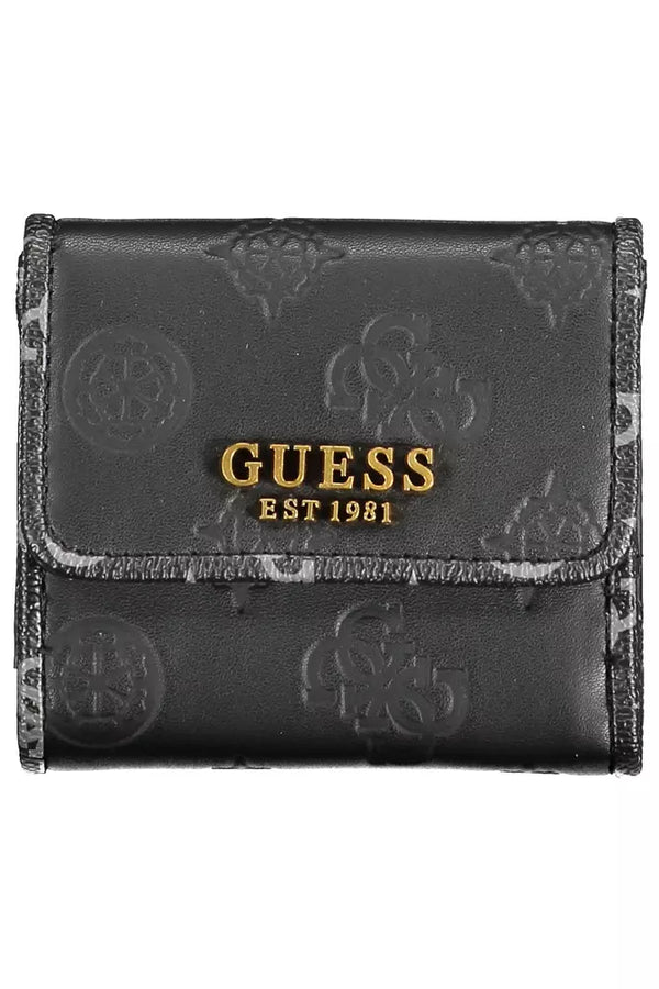 "Black Polyethylene Women Wallet" Guess Jeans