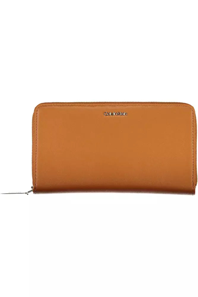 Brown Polyethylene Women Wallet Calvin Klein