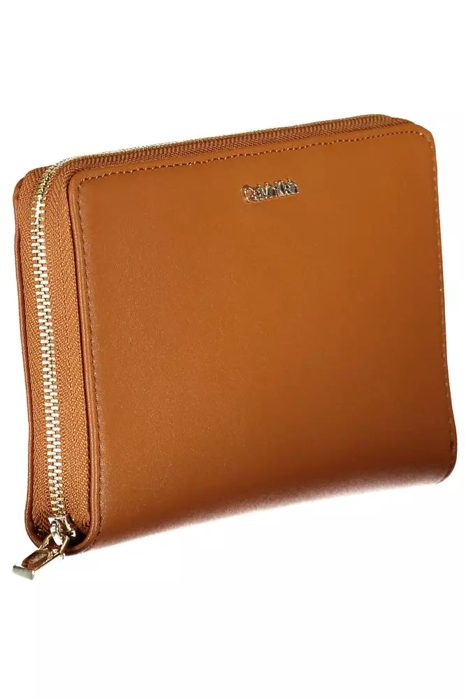 Brown Polyethylene Women Wallet Calvin Klein