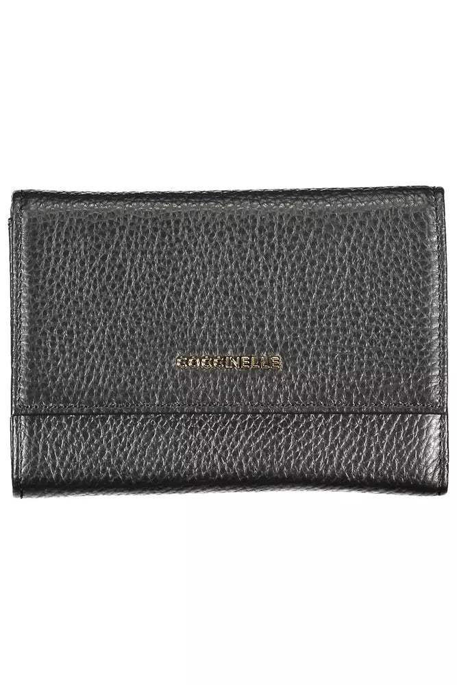 Black Leather Women Wallet Coccinelle