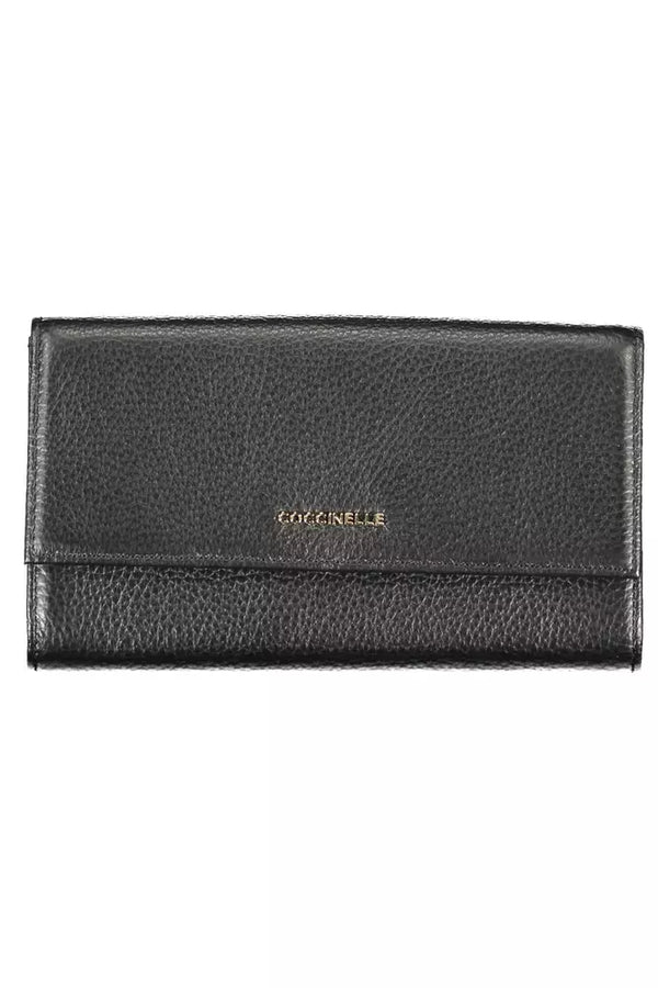 Black Leather Women Wallet Coccinelle