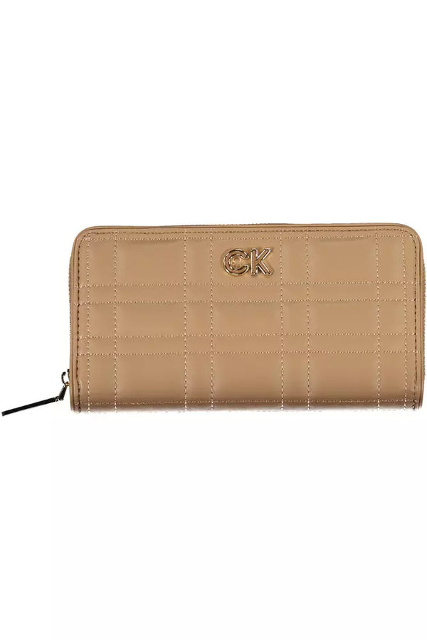 Beige Polyester Women Wallet Calvin Klein