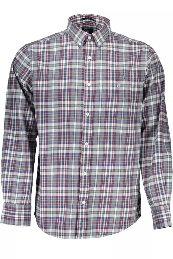 Blue Cotton Men Shirt Gant