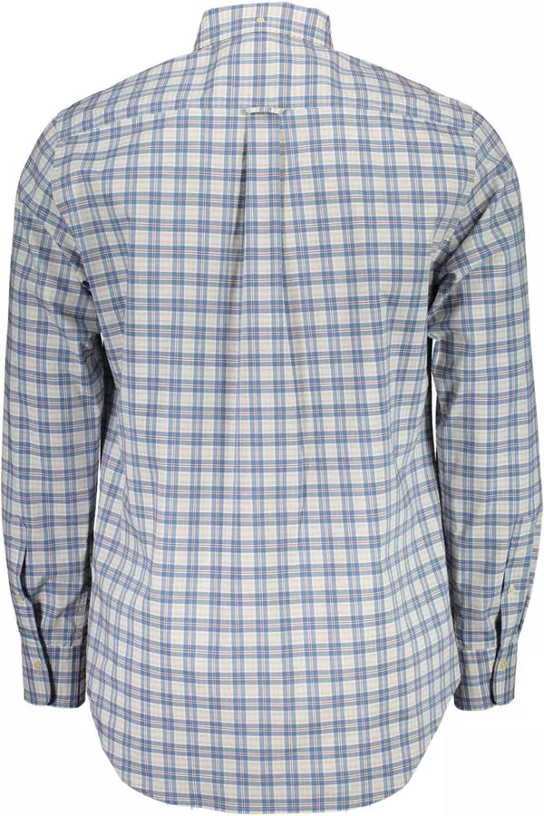 Blue Cotton Men Shirt Gant