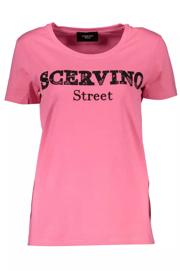 Pink Cotton Women T-Shirt Scervino Street