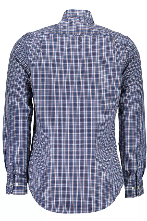 Blue Cotton Men Shirt Gant