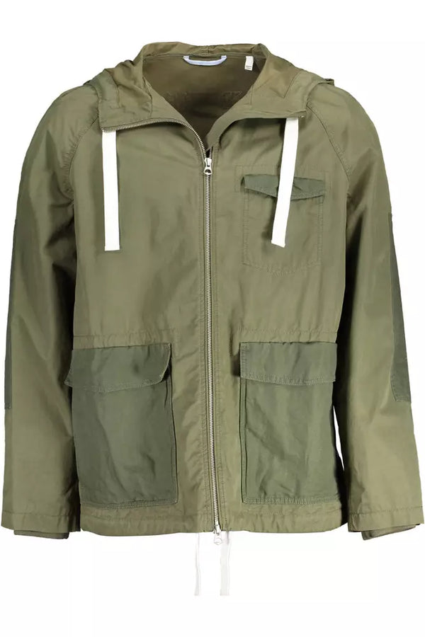 Green Cotton Men Jacket Gant