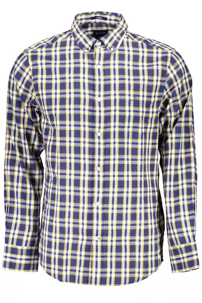 Blue Cotton Men Shirt Gant