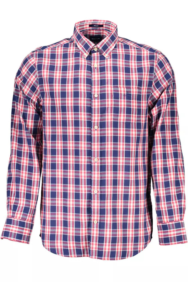 Blue Cotton Men Shirt Gant