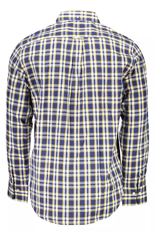 Blue Cotton Men Shirt Gant