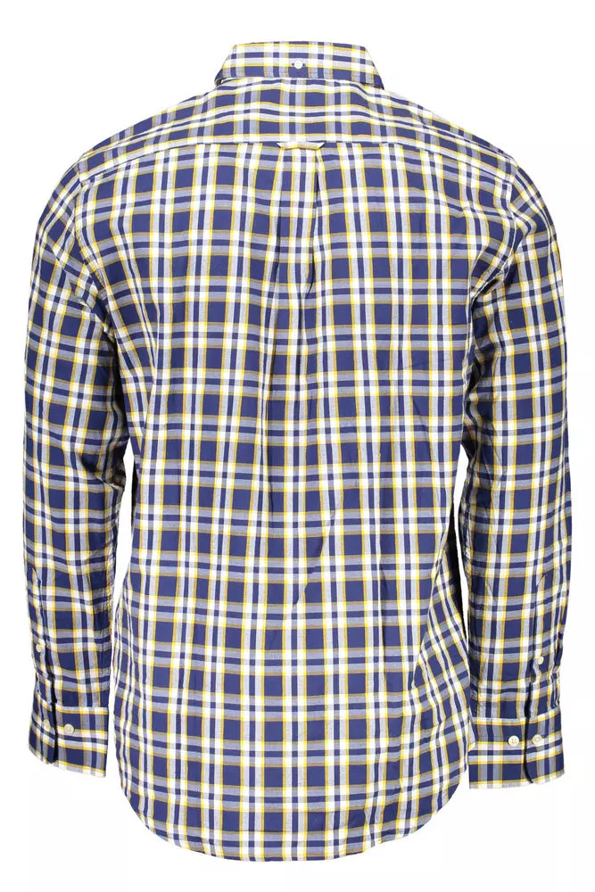 Blue Cotton Men Shirt Gant