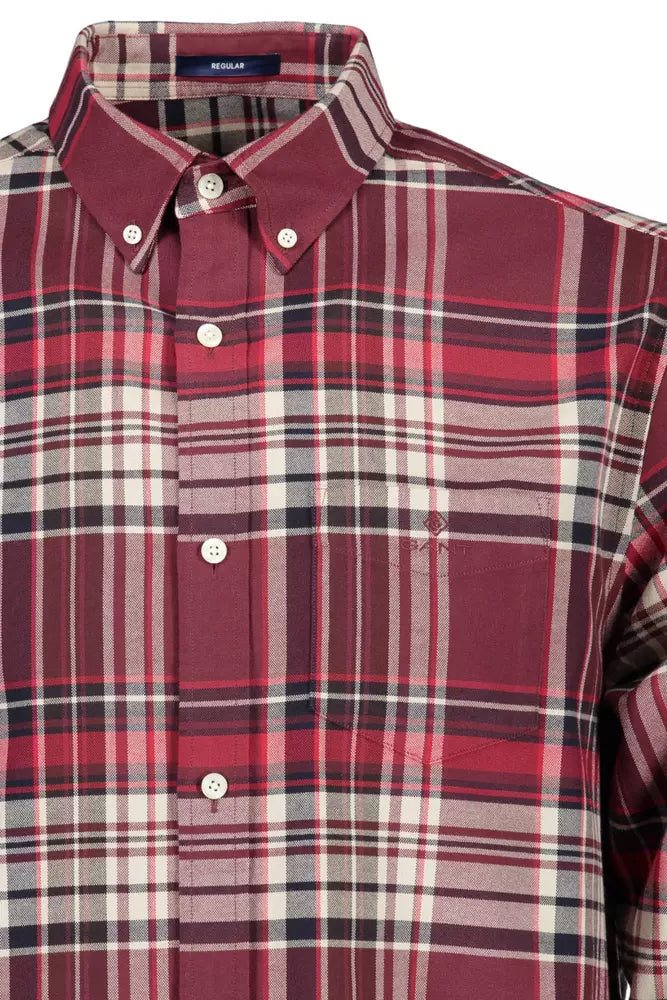 Red Cotton Men Shirt Gant