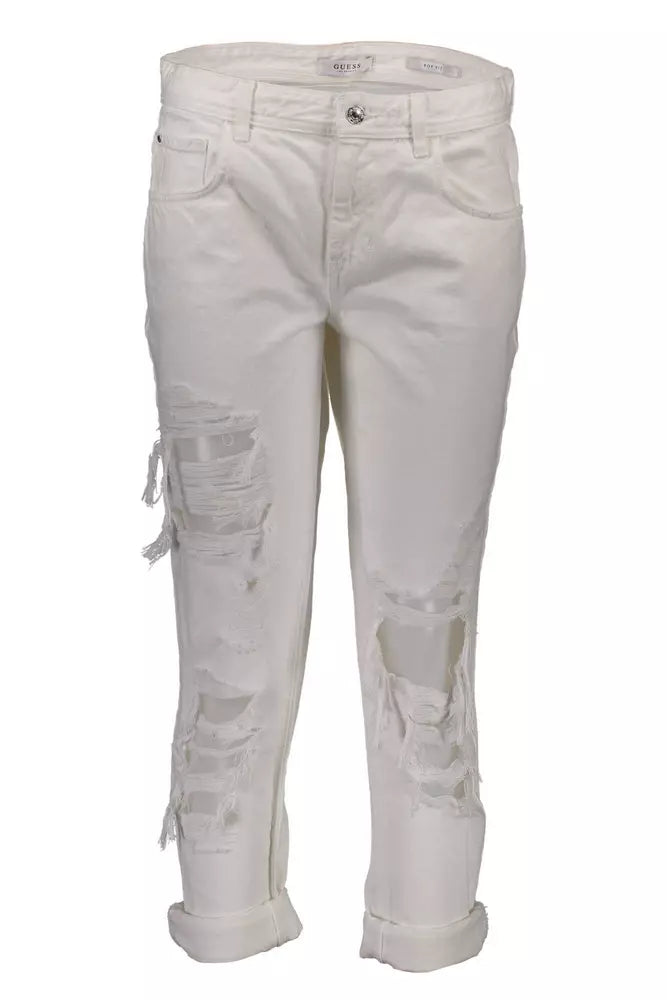 White Cotton Women Jeans Guess Jeans