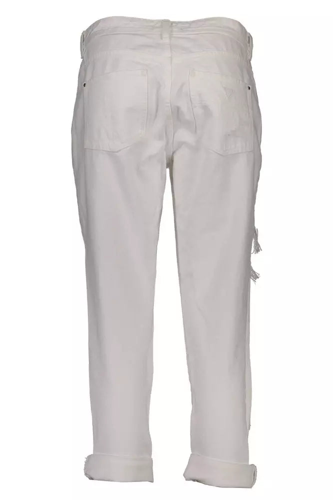 White Cotton Women Jeans Guess Jeans