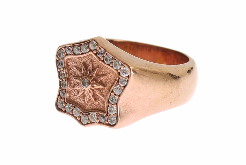 Chic Pink Gold Plated Sterling Silver Ring Nialaya