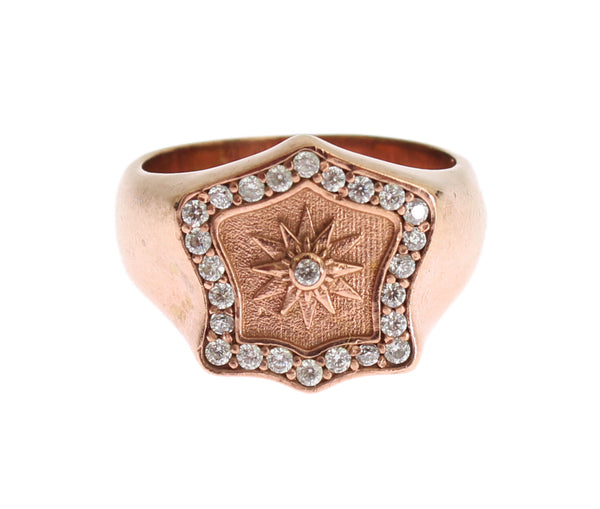 Chic Pink Gold Plated Sterling Silver Ring Nialaya