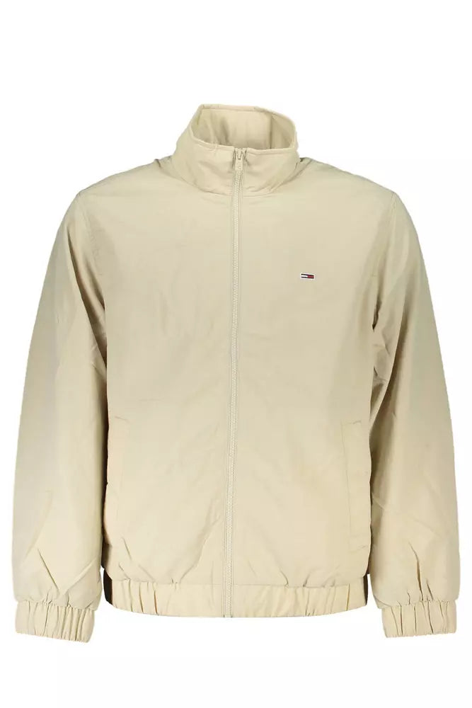 Beige Polyamide Men Jacket Tommy Hilfiger