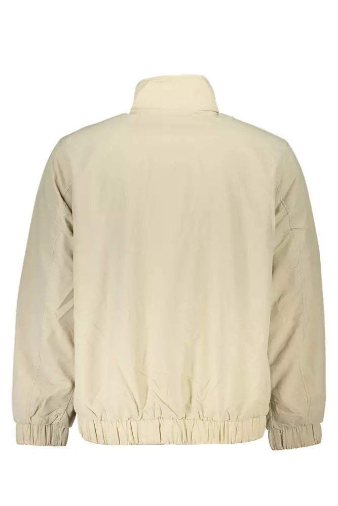 Beige Polyamide Men Jacket Tommy Hilfiger