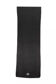 Black Cotton Men Scarf Calvin Klein