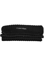 Black Cotton Women Scarf Calvin Klein