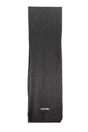 Black Cotton Women Scarf Calvin Klein